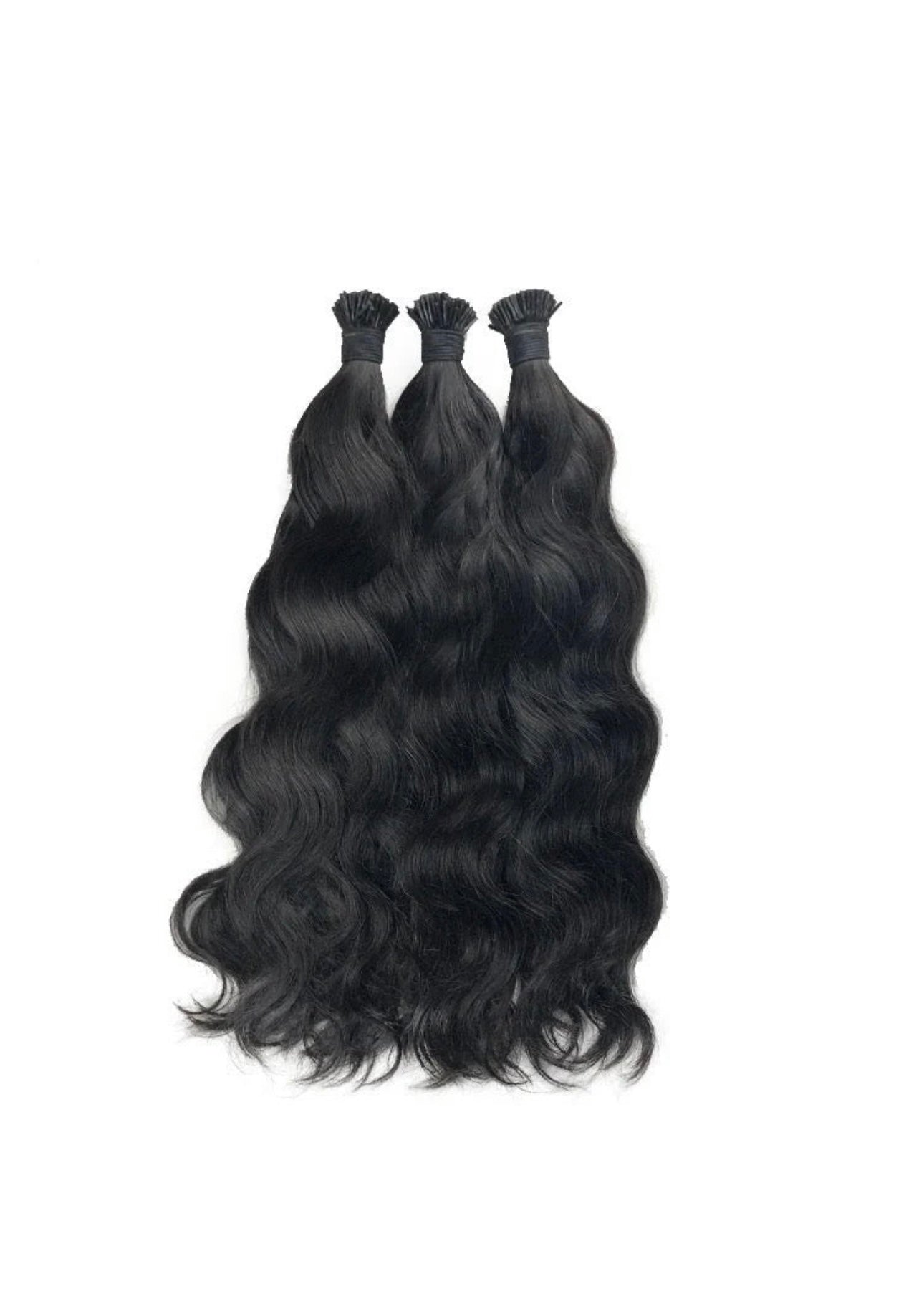 Subtle Wavy (2B/2A) I-tip Extensions – Pearl Majesty