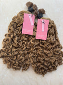 3c/3b curly I-tip hair extensions blonde